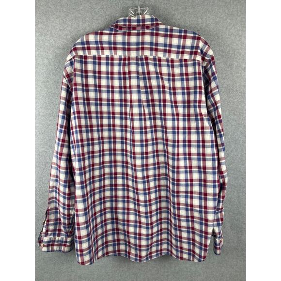 Vineyard Vines Murray Shirt Mens XL Red Blue Plaid Long Sleeve Button Down - Picture 6 of 9